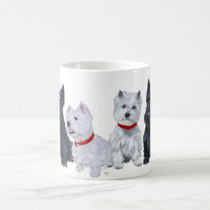 De Café Caneca do Scottish e West Highland White Terrier