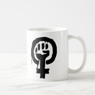 De Café Caneca do símbolo do logotipo do feminismo