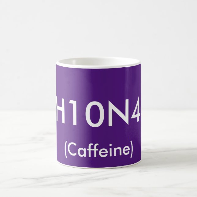 De Café Caneca do símbolo químico da cafeína (Centro)