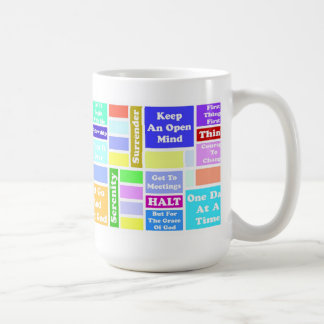 De Café caneca do slogan 12-Step