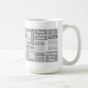 De Café caneca do slogan 12-Step