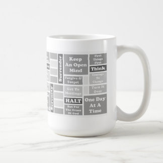 De Café caneca do slogan 12-Step