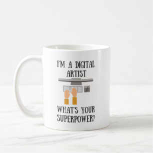 De Café Caneca do super-herói da superpotência do artist