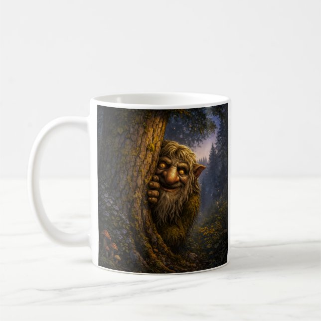 De Café Caneca do Troll Norueguês Aparecendo (Esquerda)