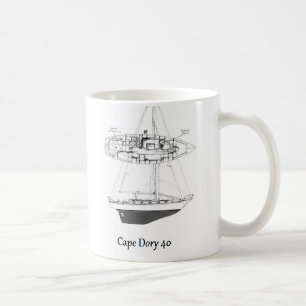 De Café Caneca do veleiro do Dory 40 do cabo