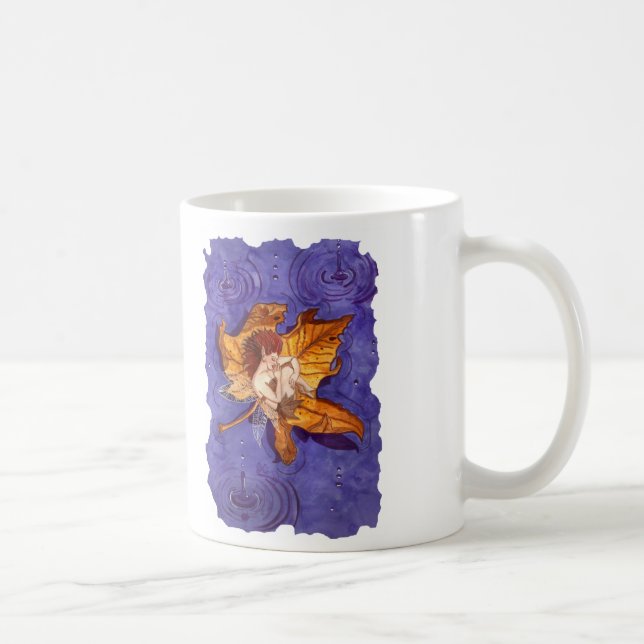 De Café Caneca doce da fada da chuva do outono (Direita)