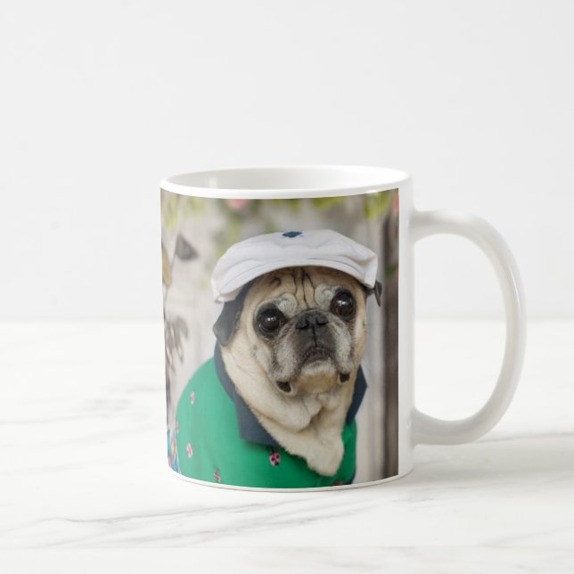 De Café Caneca doce do golfe do Pug (Direita)