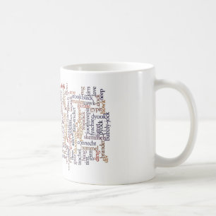 De Café Caneca Doric com nuvem da palavra
