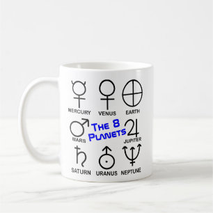De Café Caneca dos 8 Planetas por Símbolo