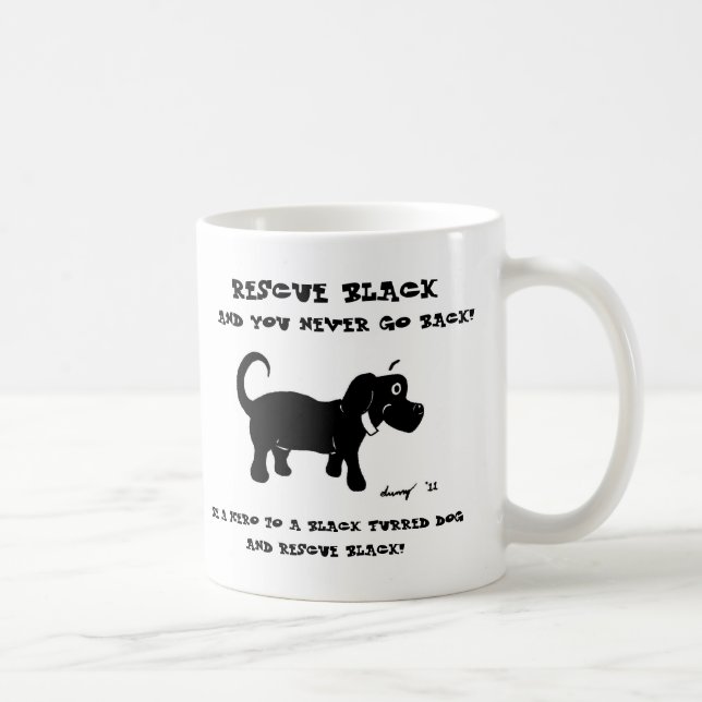 De Café Caneca dos cães pretos do salvamento (Direita)