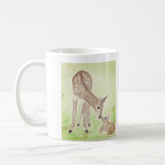 De Café Caneca dos cervos da aguarela (Esquerda)