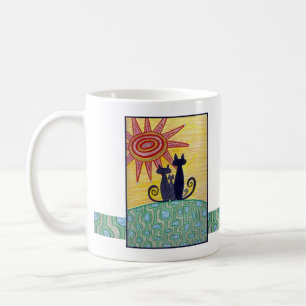 De Café Caneca dos gatos do nascer do sol
