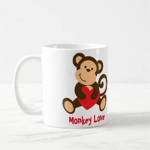 De Café Caneca dos namorados do amor do macaco