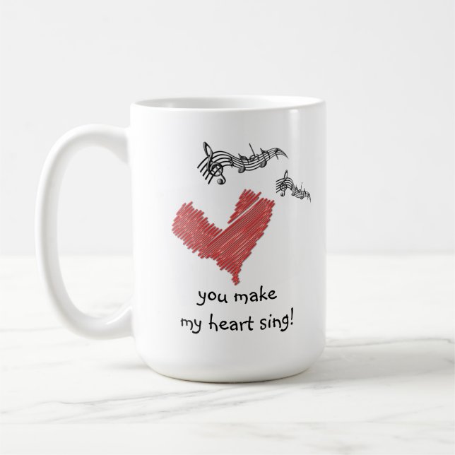 De Café Caneca dos namorados, você faz meu coração cantar! (Esquerda)