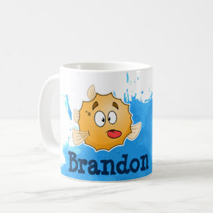 De Café Caneca dos peixes do soprador