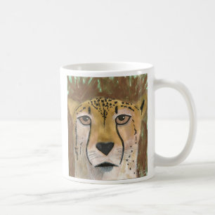 De Café Caneca dourada da chita