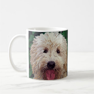 De Café Caneca dourada do Doodle