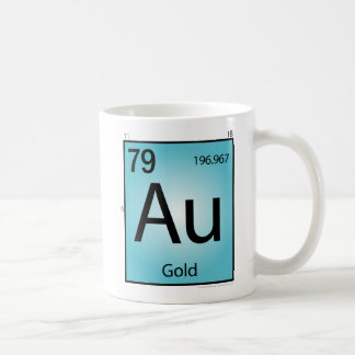 De Café Caneca Dourado do elemento (do Au)