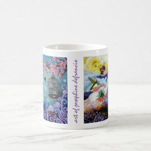 De Café Caneca dupla das pinturas por Josephine DeFrancis