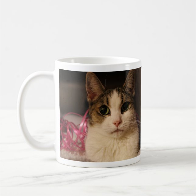 De Café Caneca Edição Fita Rosa da Dainty Doll (com texto) (Esquerda)