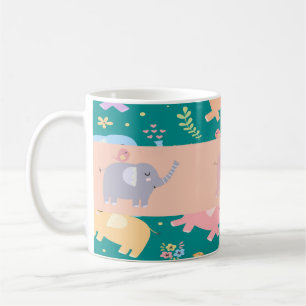 De Café Caneca Elefante Pastel
