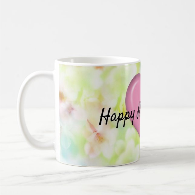 De Café Caneca Elegante com Design Floral para o Dia das M (Esquerda)