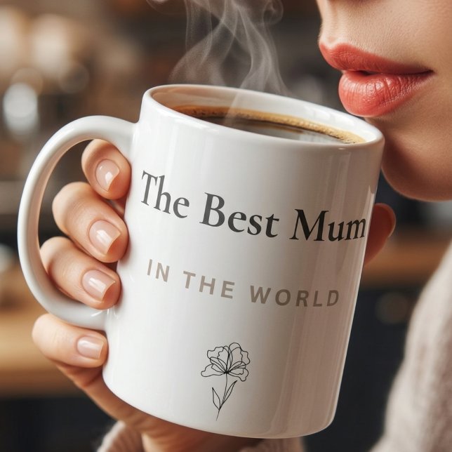 De Café Caneca Elegante para o Dia das Mães | Caneca Flora (Criador carregado)