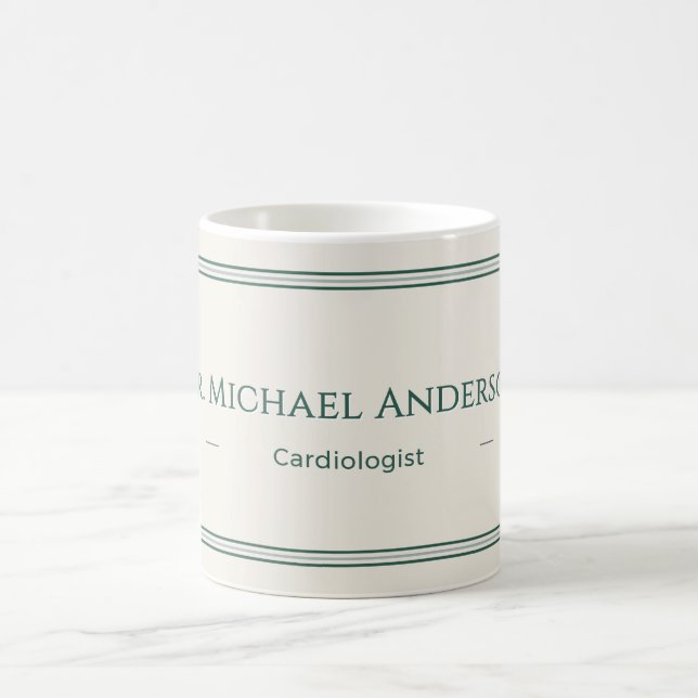 De Café Caneca Elegante Personalizada Verde Floresta (Centro)