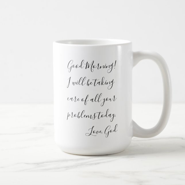 De Café Caneca encorajadora alegre do bom dia (Direita)
