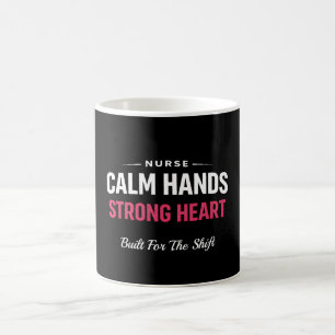 De Café Caneca Enfermeira Mãos Calmas Coração Forte