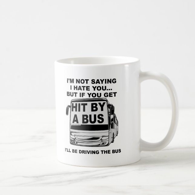 De Café Caneca Engraçada Atropelado Por Um Ônibus (Direita)