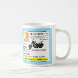 De Café Caneca engraçada da motocicleta da prescrição