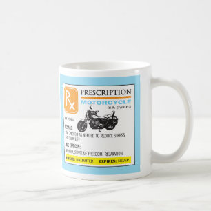 De Café Caneca engraçada da motocicleta da prescrição