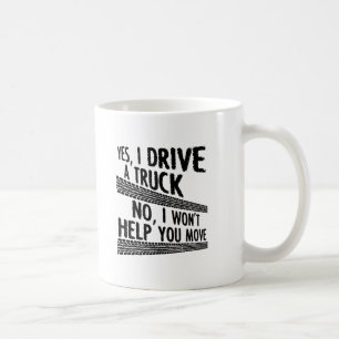 De Café Caneca Engraçada Dirigindo um Caminhão