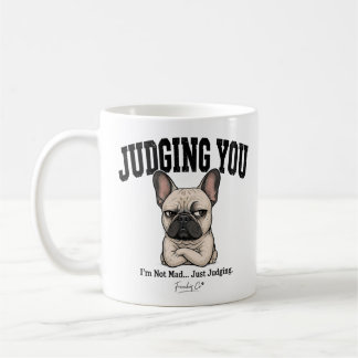 De Café Caneca Engraçada do Bulldog Francês Julgando Você