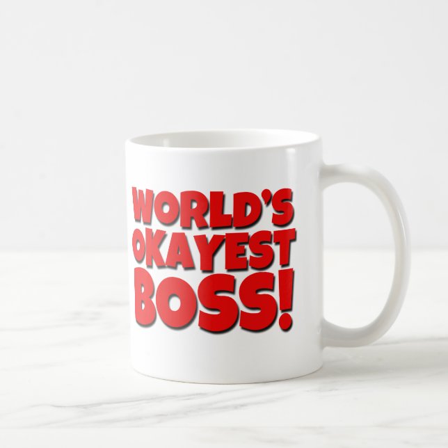 De Café Caneca engraçada do chefe do Okayest do mundo (Direita)