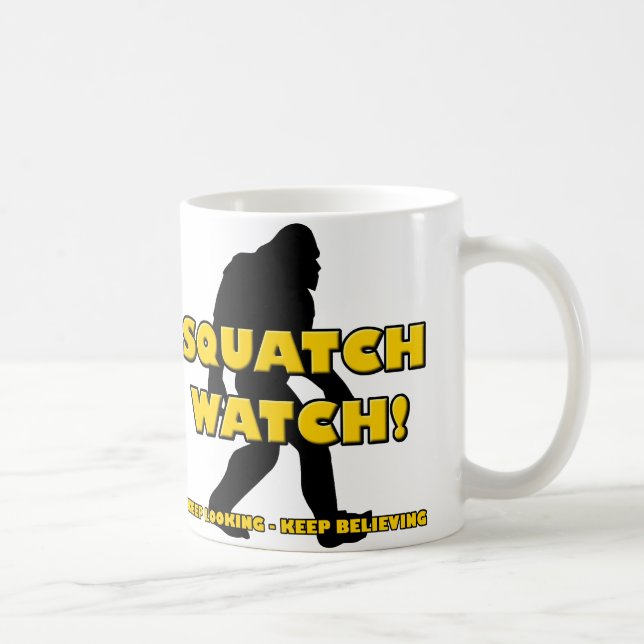 De Café Caneca Engraçada do Pé Grande, Sasquatch, Yeti Squ (Direita)