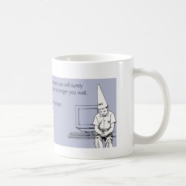 De Café Caneca engraçada dos cuidados (Direita)