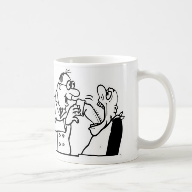 De Café Caneca engraçada dos desenhos animados do dentista (Direita)