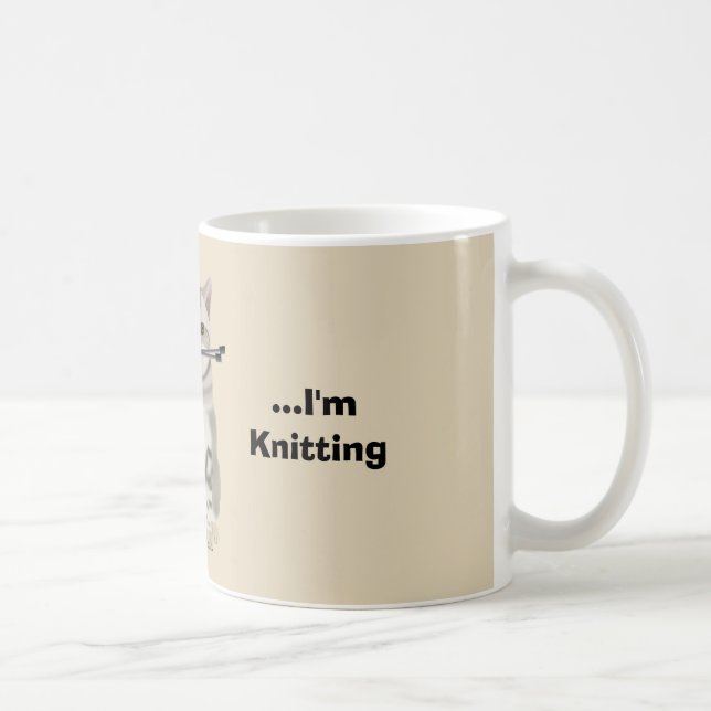 De Café Caneca engraçada dos Knitters (Direita)