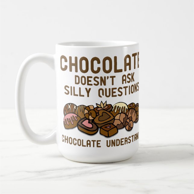 De Café Caneca Engraçada Entende Chocolate (Esquerda)