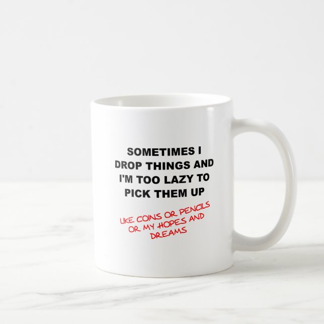De Café Caneca Engraçada Eu Deixo Coisas Caírem (Direita)