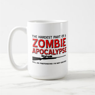 De Café Caneca engraçada Excited do apocalipse do zombi