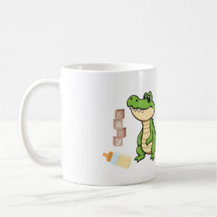 De Café caneca engraçada fofa bebê Crocodilo