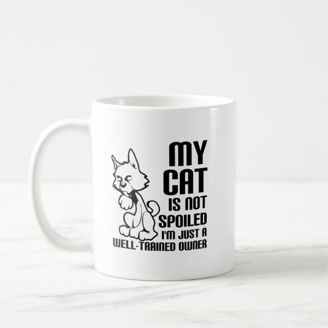 De Café Caneca Engraçada Gato Mimado (Esquerda)