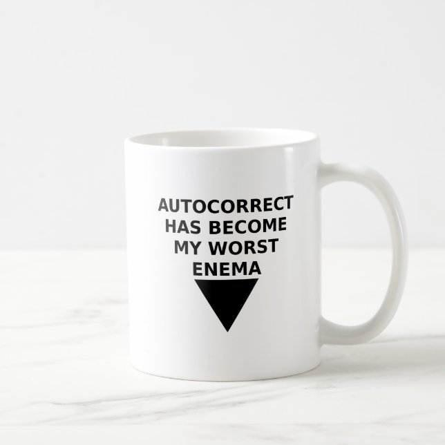 De Café Caneca Engraçada Inimigo Autocorrigido (Direita)