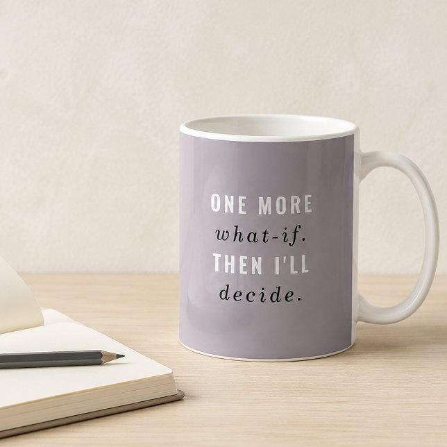 De Café Caneca Engraçada Lavender Grey Mais um E-Se (Overthinker Mug)