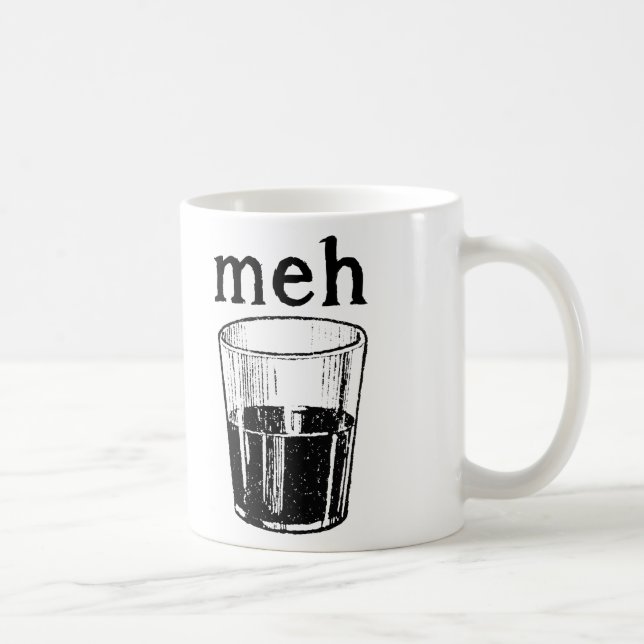 De Café Caneca Engraçada Meh (Direita)