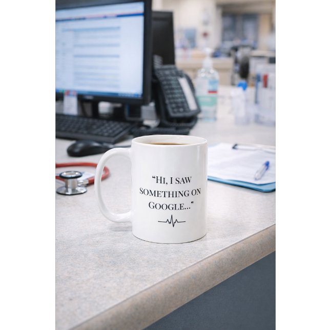 De Café Caneca Engraçada para Enfermeira “Eu Vi no Google” (Criador carregado)