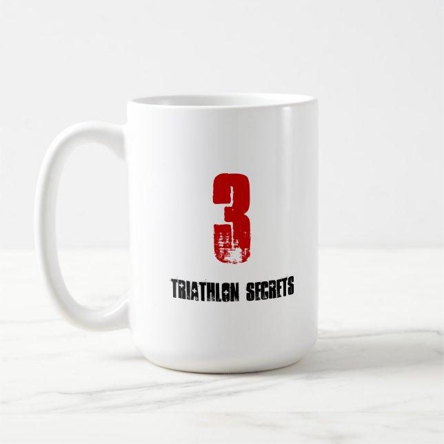 De Café Caneca engraçada para Triathlete - 3 segredos do (Esquerda)